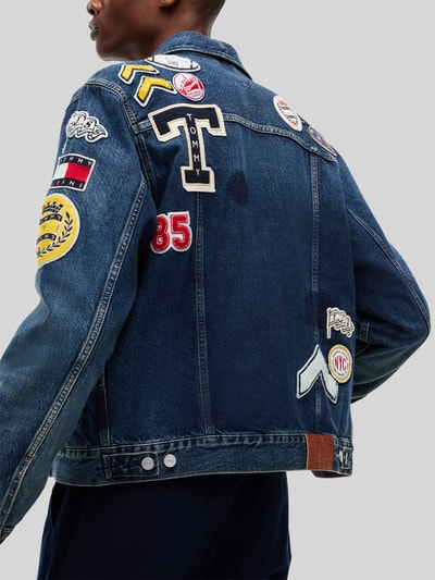Tommy Jeans Regular Fit Bomberjacke aus reiner Baumwolle Jeansblau 6
