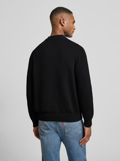 SELECTED HOMME Regular Fit Strickpullover aus reiner Baumwolle Modell 'DERECK' Black 5