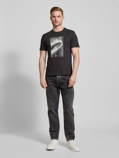 CK Calvin Klein T-Shirt mit Label-Print Black 1