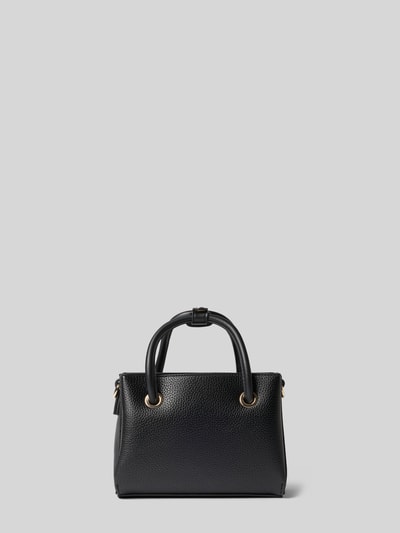 Produktfoto, schwarze Umhängetasche in Leder-Optik Modell 'ALEXIA' von Valentino Bags mit goldfarbenen Details, strukturierte Oberfläche.