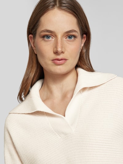 MAX&Co. Strickpullover mit Strukturmuster Modell 'VERMUT' Offwhite 3