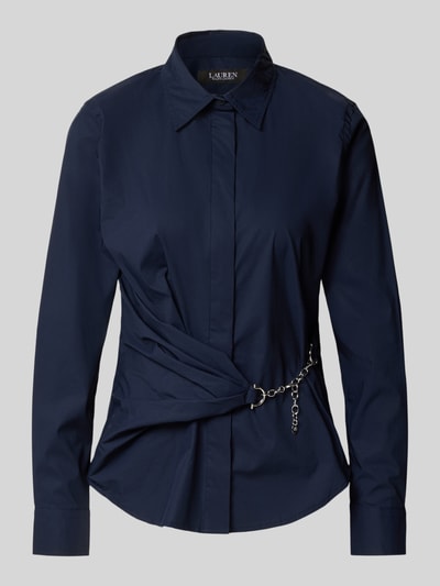 Lauren Ralph Lauren Regular Fit Hemdbluse mit Ketten-Detail Modell 'Coniah' Marine 2