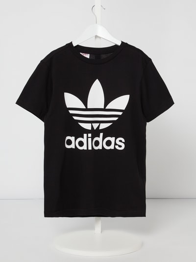 adidas Originals T-shirt z nadrukiem z logo Czarny 1