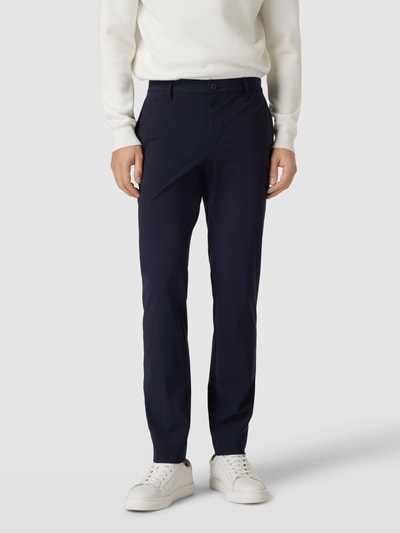 ALBERTO Slim fit broek met steekzakken Marineblauw - 4