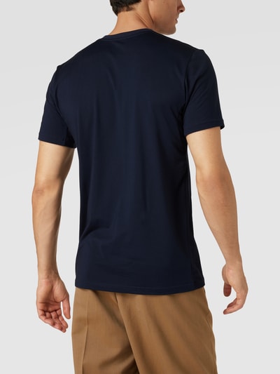 Mey Slim fit T-shirt met siernaden - vochtregulerend  Donkerblauw - 5