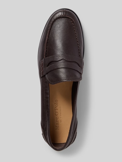 Marc O'Polo Loafer aus genarbtem Leder Modell 'FIONA' Dunkelbraun 3