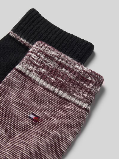 Tommy Hilfiger Kousen met verstevigde hiel  Bordeaux - 2