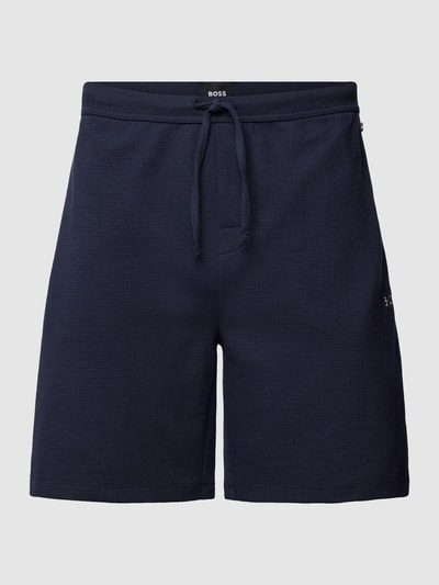 BOSS Regular Fit Shorts mit Label-Stitching Dunkelblau 2