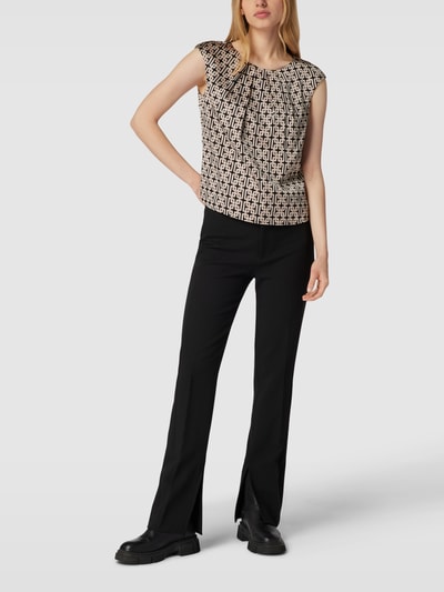 Christian Berg Woman Selection Bluse mit gelegten Falten Schwarz 1