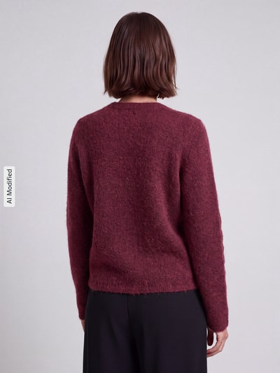 Selected Regular Fit Pullover aus Woll-Mix Modell 'LULU' Bordeaux 5