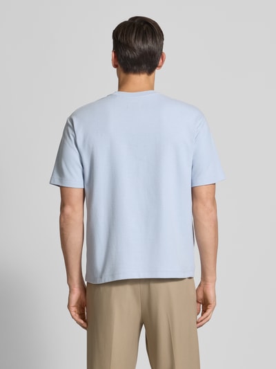 MCNEAL T-shirt met geribde ronde hals Lichtblauw - 5