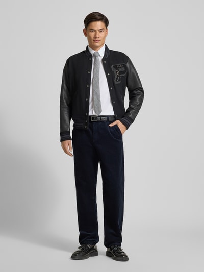 Polo Ralph Lauren Regular fit jack van kalfsleermix, model 'BROKEN' Zwart - 1