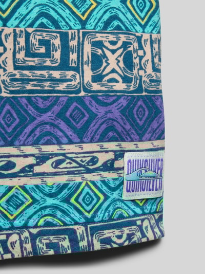 Quiksilver T-shirt z okrągłym dekoltem i detalem z logo Fioletowy 2