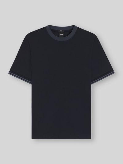 BOSS Slim Fit T-Shirt aus reiner Baumwolle Modell 'H-TESSLER 238' Marine 2
