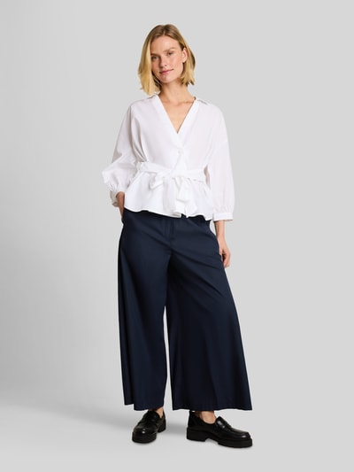 Tom Tailor Wide Leg Culotte aus Baumwoll-Mix Marine 1