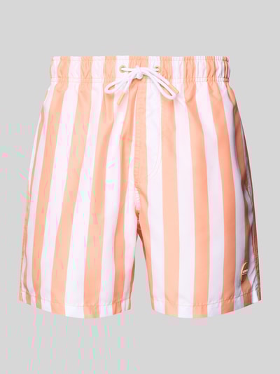 Shiwi Regular Fit Badehose mit Label-Patch Orange 1