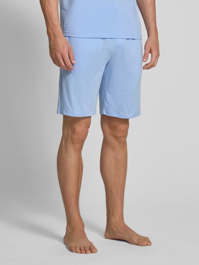 Tommy Hilfiger Regular fit korte loungebroek van katoenmix Lichtblauw - 4