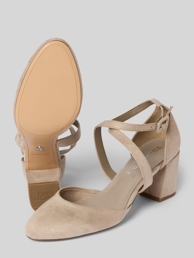 Tamaris Czółenka ze skrzyżowanymi paskami Szarobrązowy 4