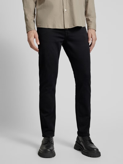 BOSS Orange Slim fit jeans met labeldetail, model 'DELAWARE' Zwart - 4