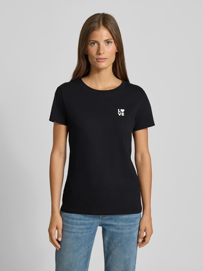 BOSS Orange Regular fit T-shirt van puur katoen Zwart - 4