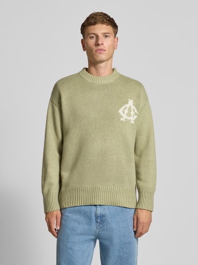 ANOTHER COTTON LAB Strickpullover mit Stehkragen Hellgruen 4