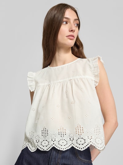 Only Relaxed Fit Blusentop aus reine Baumwolle Modell 'SILLA LIFE' Offwhite 3