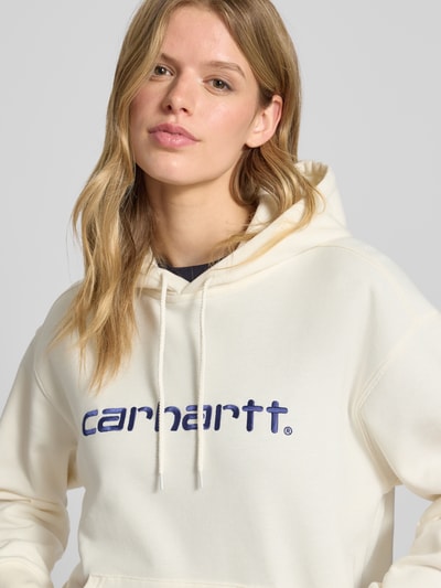 Carhartt Work In Progress Hoodie mit Känguru-Tasche Offwhite 3