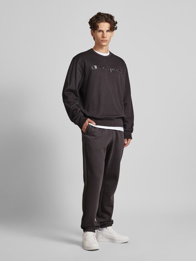 CHAMPION Sweatshirt mit Label-Stitching Anthrazit 1