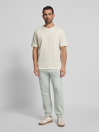 MCNEAL Regular Fit Sweatpants mit elastischen Beinabschlüssen Hellgruen 1