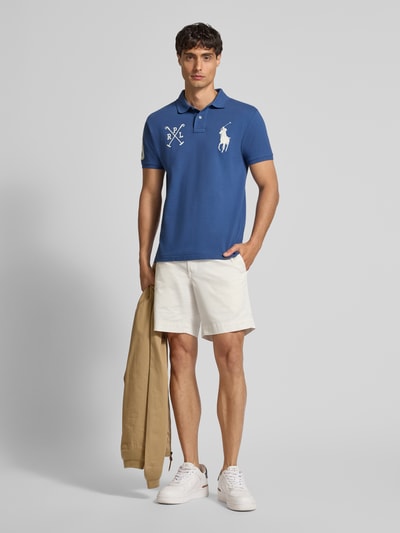 Polo Ralph Lauren Poloshirt met labelstitching Jeansblauw - 1