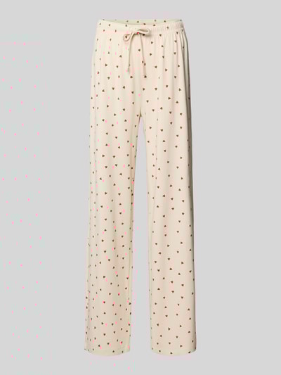 Jake*s Casual Pyjama-Hose mit elastischem Bund Ecru 1