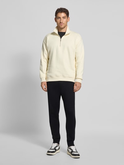 BOSS Regular Fit Sweatpants aus Baumwoll-Schurwoll-Mix Modell 'IDRICO' Black 1