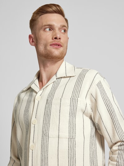 Jack & Jones Premium Koszula casualowa o kroju regular fit ze wzorem w paski model ‘BLAMANFRED’ Piaskowy 3