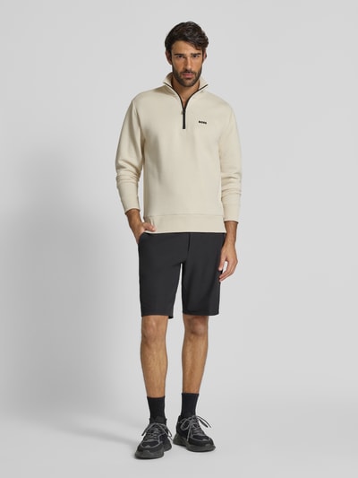 BOSS Green Regular fit sweatshirt met katoen, model 'LEAGUE' Beige - 1