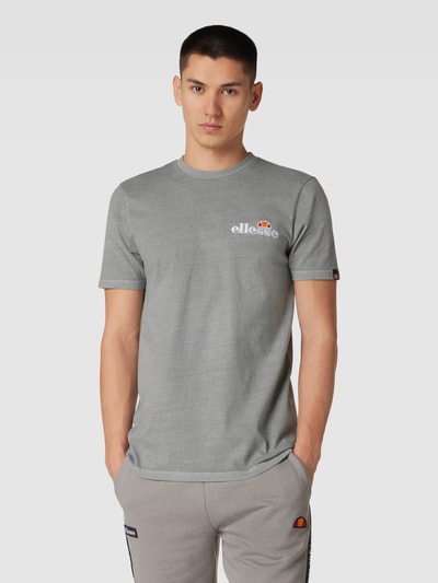 Ellesse T-shirt in effen design, model 'TACOMO' Donkergrijs - 4