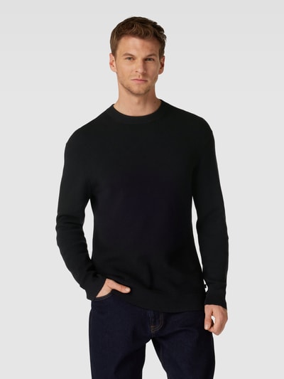 Tom Tailor Gebreide pullover met ronde hals Zwart - 4