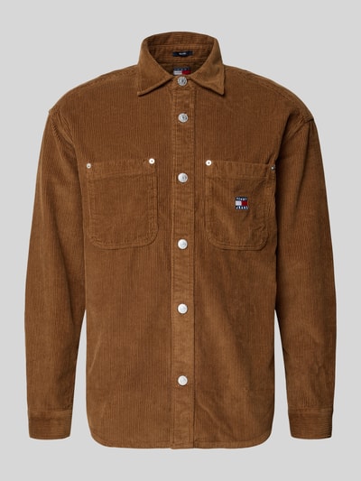 Tommy Jeans Relaxed Fit Cordhemd aus reiner Baumwolle Mittelbraun 2