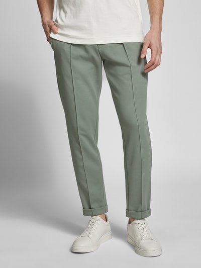 Antony Morato Regular fit stoffen broek met vaste persplooien Lichtgroen - 4