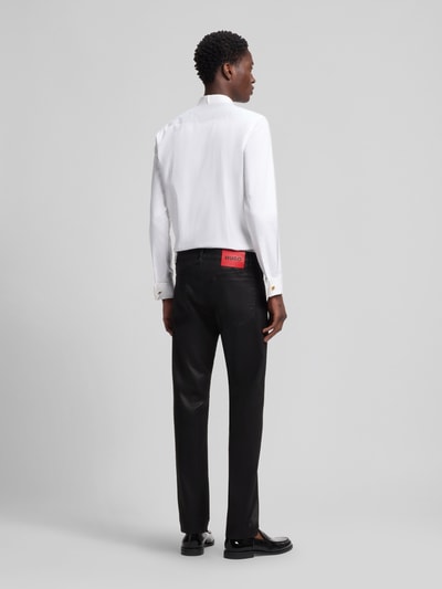HUGO Slim Fit Jeans aus Baumwoll-Viskose-Mix Modell 'Hugo 708' Black 5