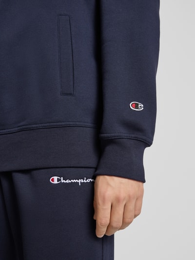 CHAMPION Sweatjacke mit Label-Stitching Dunkelblau 3