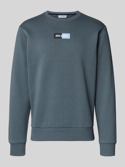 Jack & Jones Regular Fit Sweatshirt mit Logo-Print Modell 'Pan' Blau 2