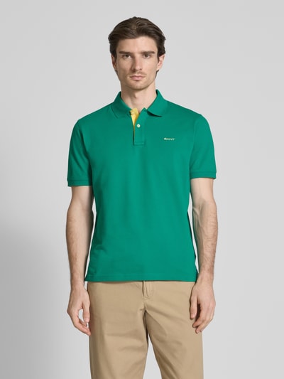 Gant Regular Fit Poloshirt mit Label-Stitching Gruen 4