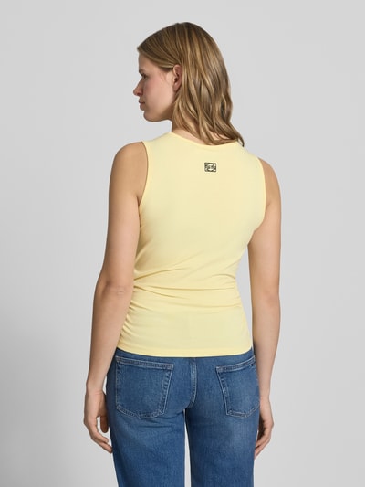 NOISY MAY® Top mit Rundhalsausschnitt Modell 'MOLLY' Hellgelb 5
