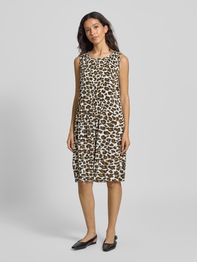 ROBE LÉGÈRE Minikleid mit Plisseefalten Sand 1