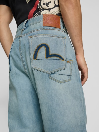 Evisu Straight Fit Jeans mit Stretch-Anteil Jeansblau 3