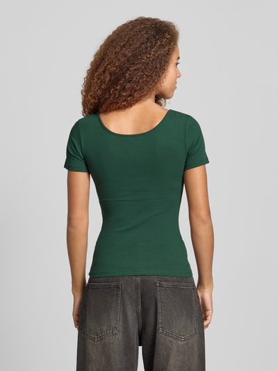 Pieces Slim fit T-shirt van katoenmix, model 'KITTE' Groen - 5