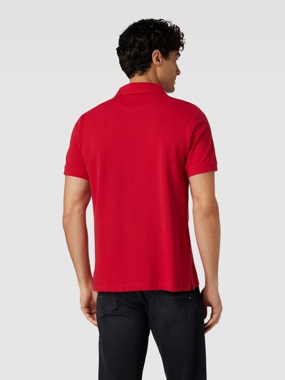 s.Oliver RED LABEL Poloshirt in unifarbenem Design Rot 5