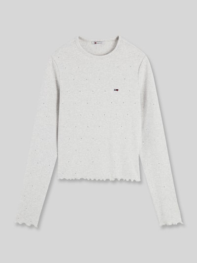 Tommy Jeans Bluzka z długim rękawem ze zrolowanym brzegiem Średnioszary 2