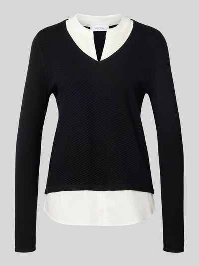 comma Strickpullover mit Strukturmuster Black 2