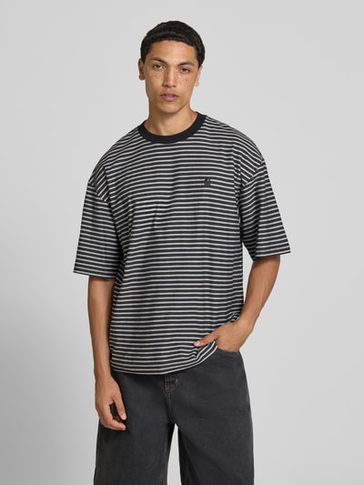 Carhartt Work In Progress T-Shirt mit Logo-Stitching Modell 'Dupree' Black 4